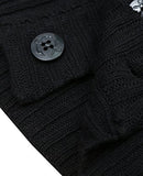 MIEDEON Mens Casual Stand Collar Cable Knitted Button Down Cardigan Sweater
