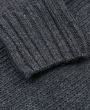 MIEDEON Mens Casual Stand Collar Cable Knitted Button Down Cardigan Sweater
