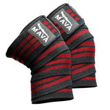 Mava Sports Knee Wraps (Pair) for Cross Training WODs,Gym Workout,Weightlifting,Fitness & Powerlifting - Knee Straps for Squats - For Men & Women- 72"-Compression & Elastic Support