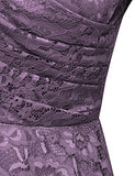 Laksmi Womens Elegant Floral Lace Long Sleeve Fit and Flare A Line Dress