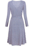 MOOSUNGEEK Women's Vintage V Neck A Line Wrap Dress with Belt(Sold Guaranteed for Quality and Delivery)