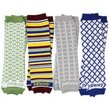 juDanzy 4-pack Organic baby & toddler leg warmers gift set for boys & girls