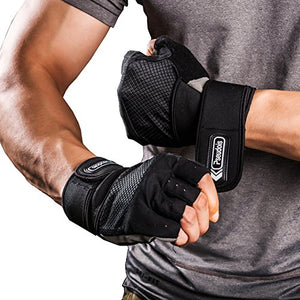 Pseudois Men’s Weight Lifting Gloves for Gym Workout, CrossFit, Weightlifting, Powerlifting, and Running —Pair