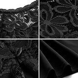 Mixfeer Women's Vintage Floral Lace Cocktail Swing Dress With 3/4 Sleeve