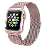 Yometome Apple Watch Band 38mm/42mm Case, Fashion Noble Luxury Magnetic Mesh Stainless Steel Bracelet Accessory Replacement Wristband for Apple iwatch Series 2 & Series 1