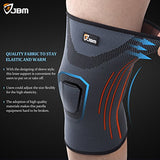 JBM Adult GYM Knee Braces Support Compression Sleeve Patella Wrap Band Knee Stabilizer Safe Pain Relief for Weightlifting Power Lifting Fitness Exercise Badminton Running Climbing Cycling Biking